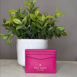 EUC Kate Spade Vibrant Pink Card Case